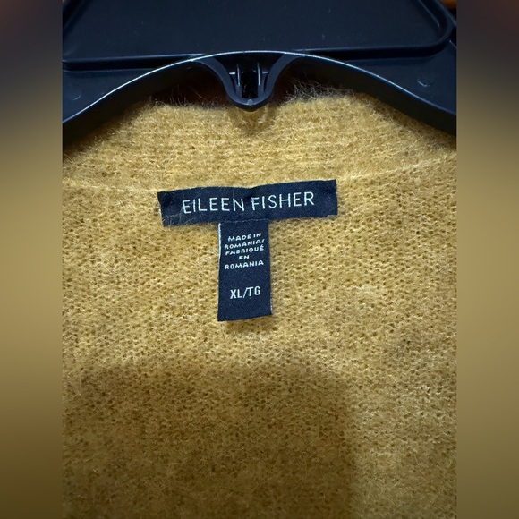 Eileen Fisher Mustard Button-Up Cardigan Size XL Wool,Mohair, Never worn. - Picture 4 of 10
